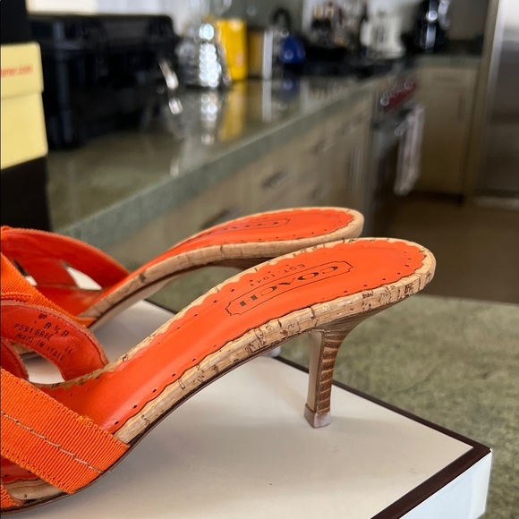 Coach Women's Tangerine Gros Grain Heels Y2K kitten heels sandals - Picture 4 of 5